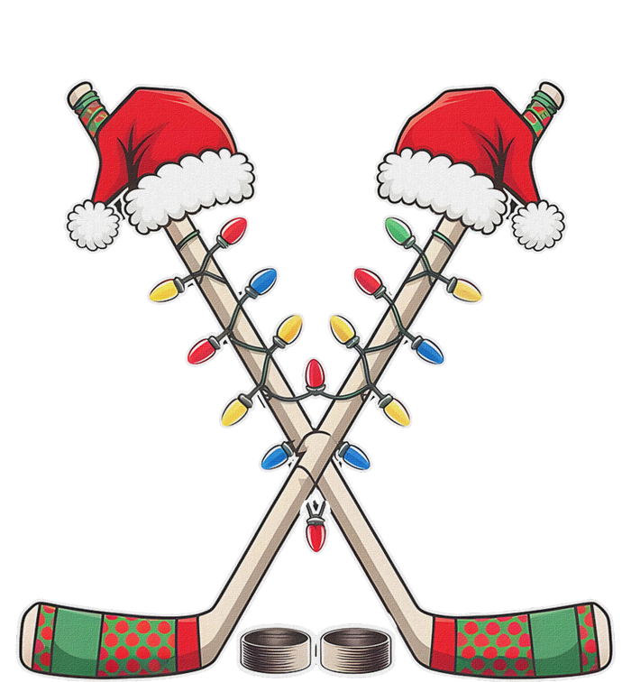 Christmas Hockey With Santa Hat Christmas Hockey Women's Perfect Tri Tunic Long Sleeve Shirt