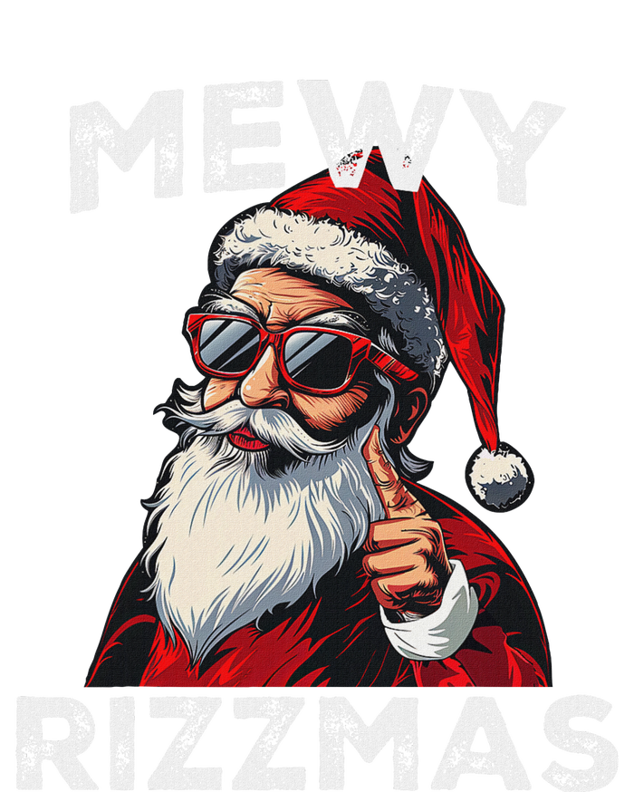 Mewy Funny Santa Mewing Joke Rizz Christmas T-Shirt