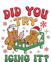 Funny Christmas Nurse Gingerbread Man Did You Try Icing It T-Shirt