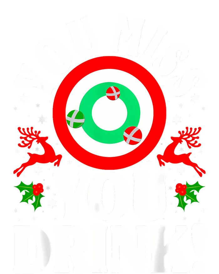 You Miss Game You Drink Game Ugly Christmas Sweater Funny Ladies Essential Tank