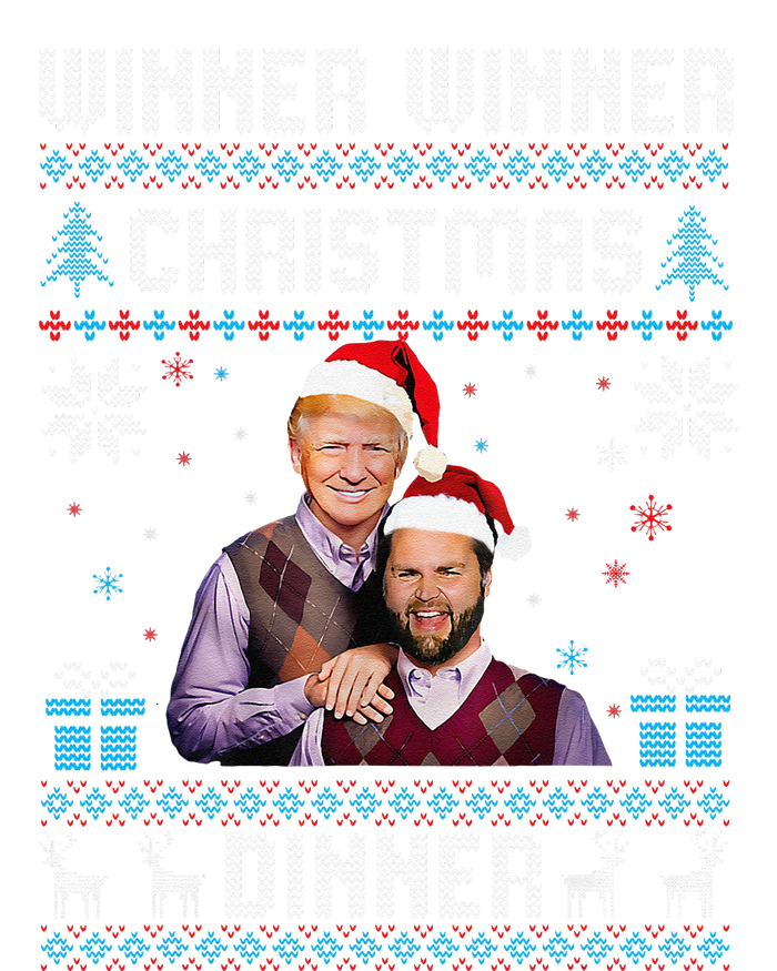 Winner Winner Christmas Dinner Santa Trump Ugly Sweater Xmas Yupoong Adult 5-Panel Trucker Hat