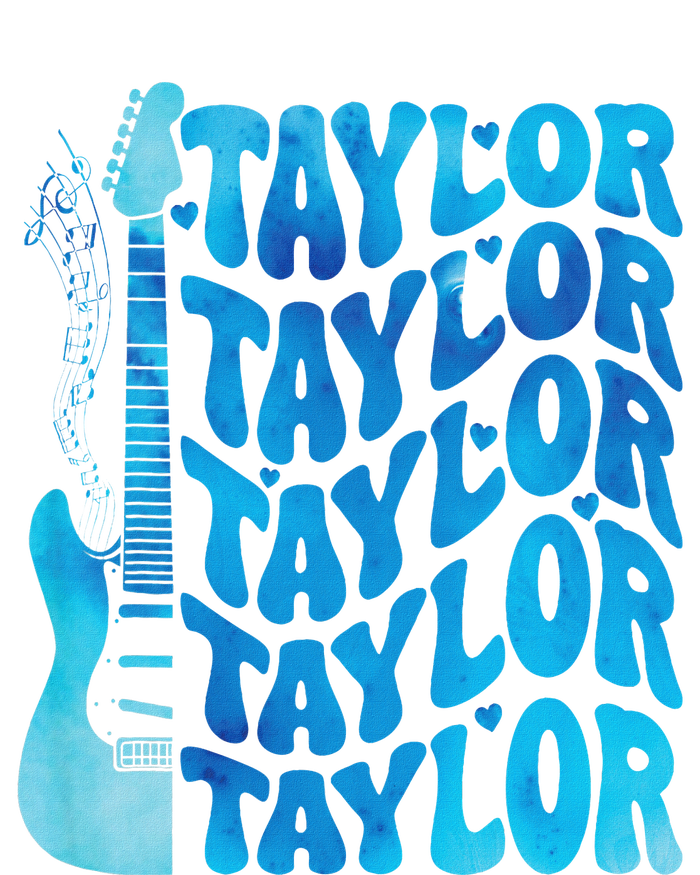 Girl Retro Taylor First Name Personalized Groovy 80S Premium Hoodie