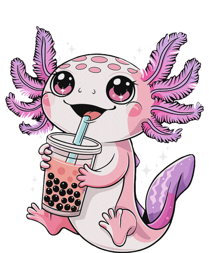 Axolotl Cute Kawaii Anime Boba Tea T-Shirt