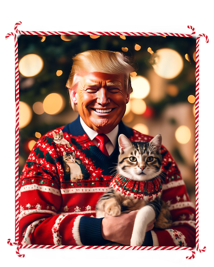 Funny Trump Christmas Sweater For Cat Lovers Sweatshirt