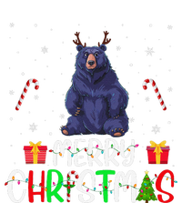 Merry Christmas Lights Bear Reindeer Hat Xmas Pjs T-Shirt