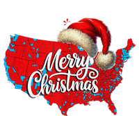 Trump Election Map Merry Christmas Holiday Santa Hat Xmas T-Shirt