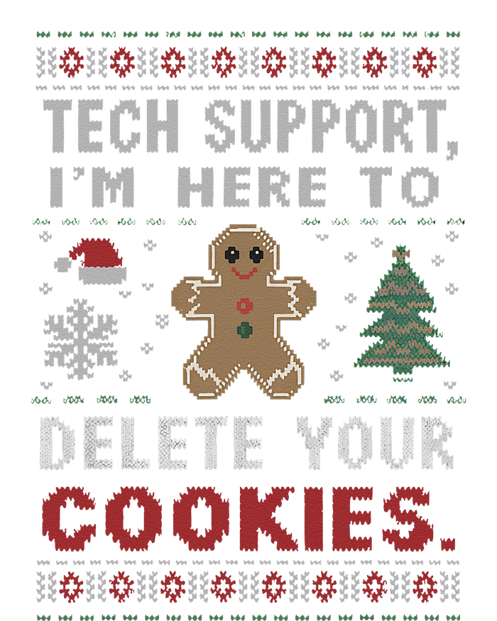 Tech Support IM Here To Delete Your Cookies Xmas Programmer Softstyle Adult Sport Polo