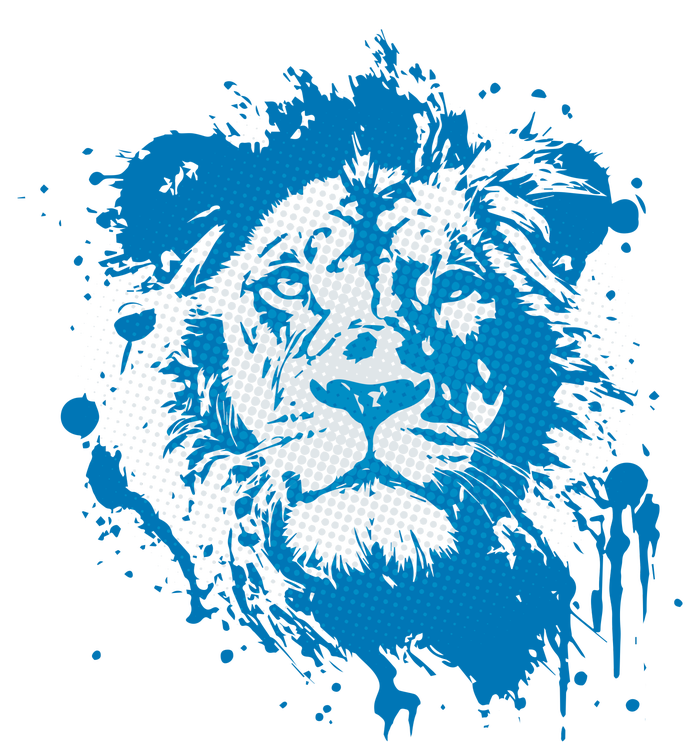 Paint Splat Graffiti Lions Football Sports Fan Toddler Fine Jersey T-Shirt