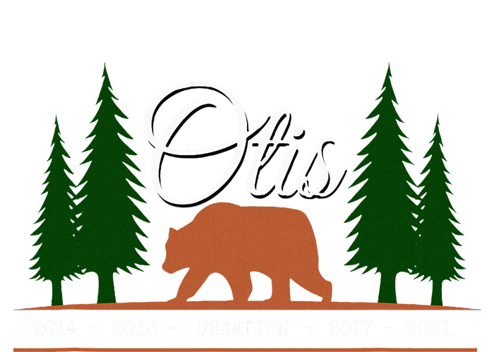 Otis Champion Fat Brown Grizzly Bear Fan Beartober Week 2024 Ladies Essential Tank