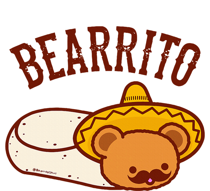 Mexican Bearrito Teddy Bear Burrito With Mustache Women's Tri-Blend 3/4-Sleeve Raglan Shirt