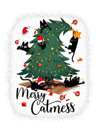 Funny Cats Christmas Tree Merry Catmess Black Cat Kittens T-Shirt