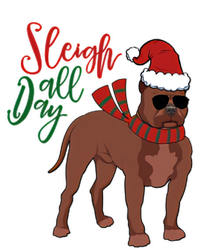 Sleigh All Day Pitbull Dog Christmas T-Shirt