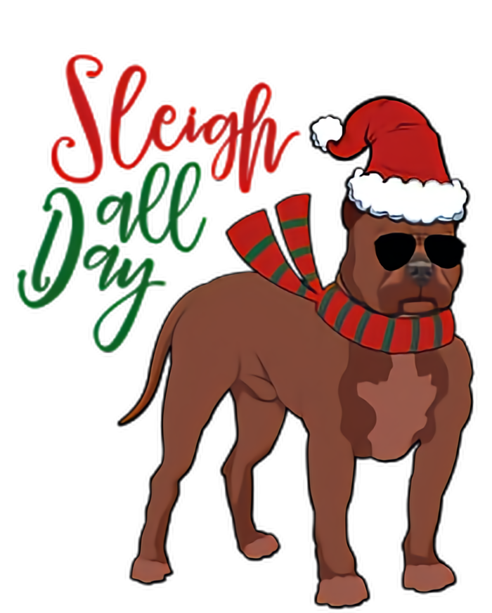 Sleigh All Day Pitbull Dog Christmas T-Shirt