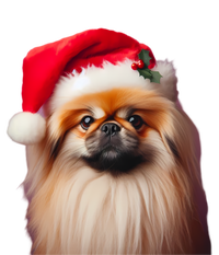 Pekingese With Santa Hat Christmas Dog Owner Lover Xmas Mom Gift Sustainable Beanie