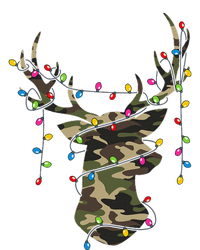 Christmas Holiday Camo Hunting Reindeer Deer Xmas Lights Drawstring Bag