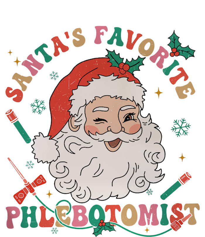 Retro SantaS Favorite Phlebotomist Xmas Phlebotomy Tech Cool Gift T-Shirt