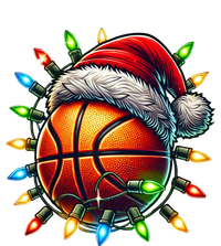 Funny Basketball Christmas Lights Santa Hat Snowflakes Funny Gift Meaningful Gif T-Shirt