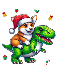 Funny Christmas Corgi Riding Dinosaur Santa Hat Snowflakes Gift T-Shirt