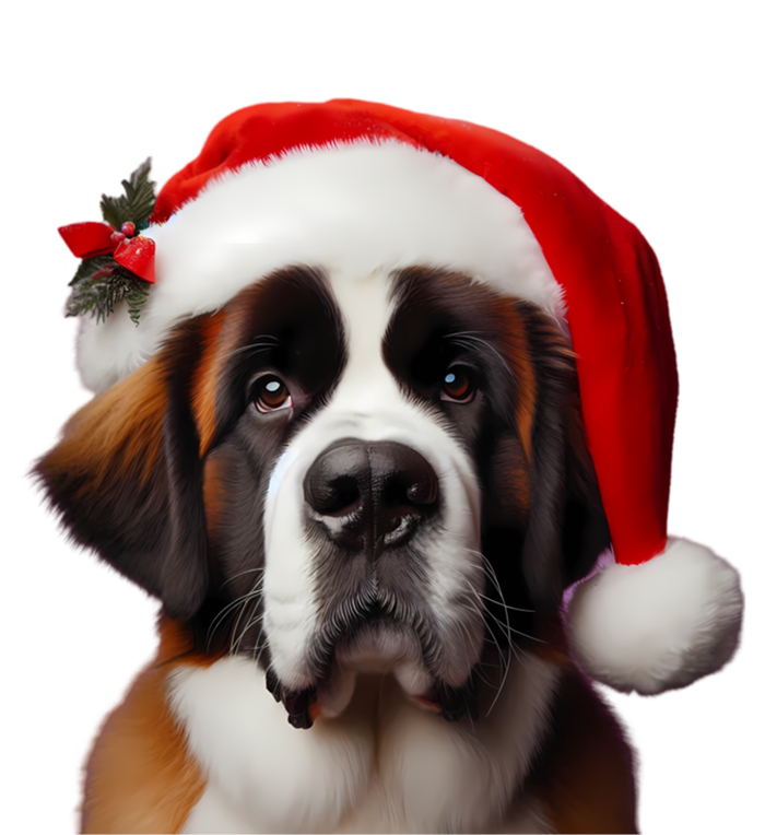 Saint Bernard Bay Retriever With Santa Hat Christmas Dog Mom Meaningful Gift Poster