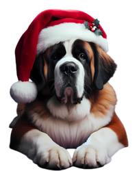 Saint Bernard With Santa Hat Christmas Xmas Dog Owner Mom Gift T-Shirt