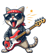 Funny Guitar Cat Graphic Guitar Lovers Cat Playing Bass Meaningful Gift Softstyle Adult Sport Polo