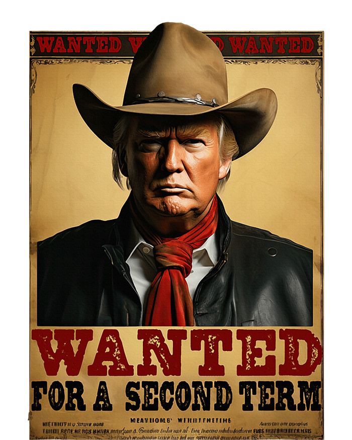 Trump Wanted For President 2024 Western Cowboy Funny Trump T-Shirt