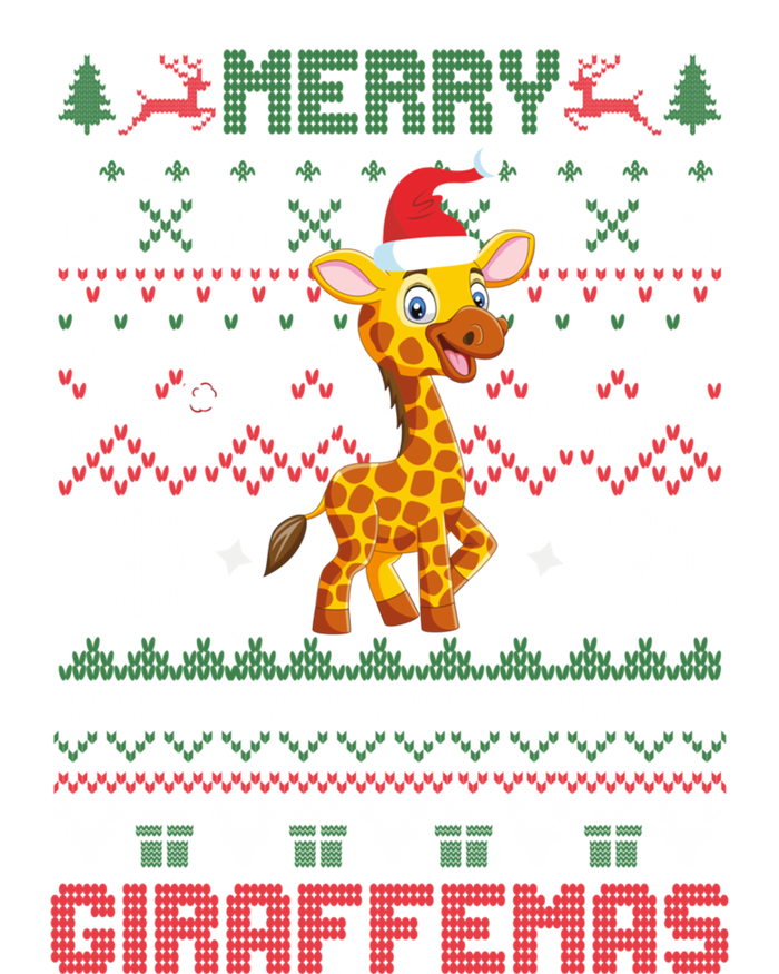 Funny Merry Giraffetmas Ugly Christmas Giraffe Funny Gift Tall Long Sleeve T-Shirt