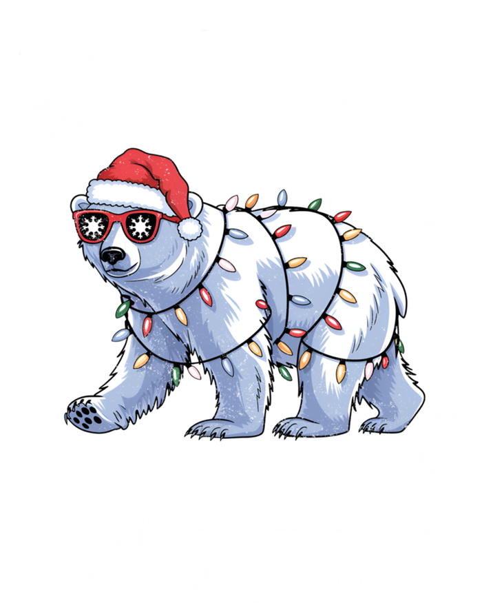 Funny Papa Bear Christmas Santa Hat Lights Snowflakes Xmas Gift T-Shirt