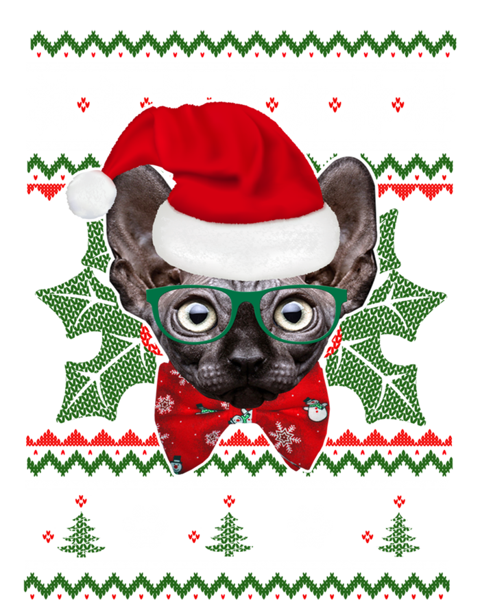 Santa Sphynx Cat Holiday Funny Ugly Christmas Xmas Gift Women's T-Shirt