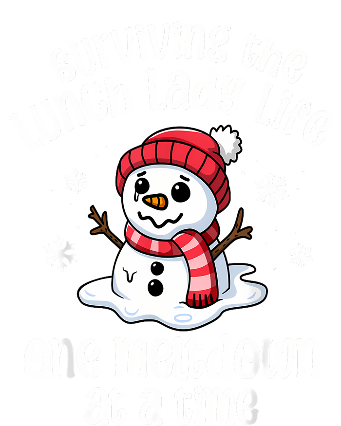 Lunch Lady Christmas One Meltdown At A Time Snowman Winter T-Shirt