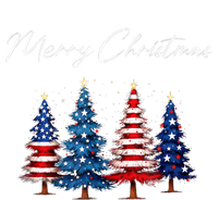 Patriotic Christmas Tree With American Flag Colors T-Shirt