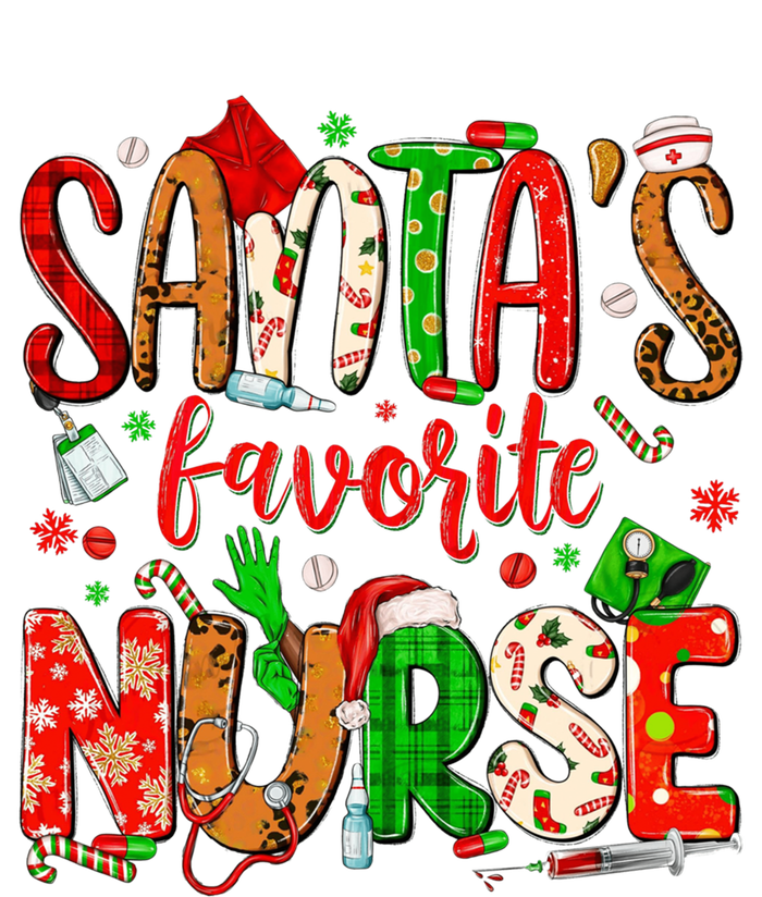 SantaS Favorite Nurse Funny Gift Cute Merry Xmas Party Funny Gift T-Shirt