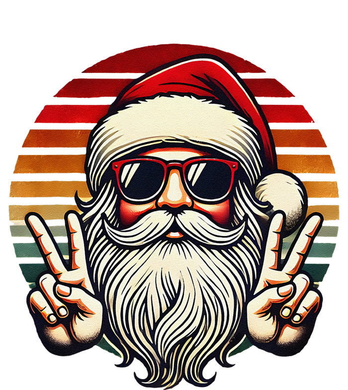 Santa Face Retro Sunglasses Christmas Xmas T-Shirt