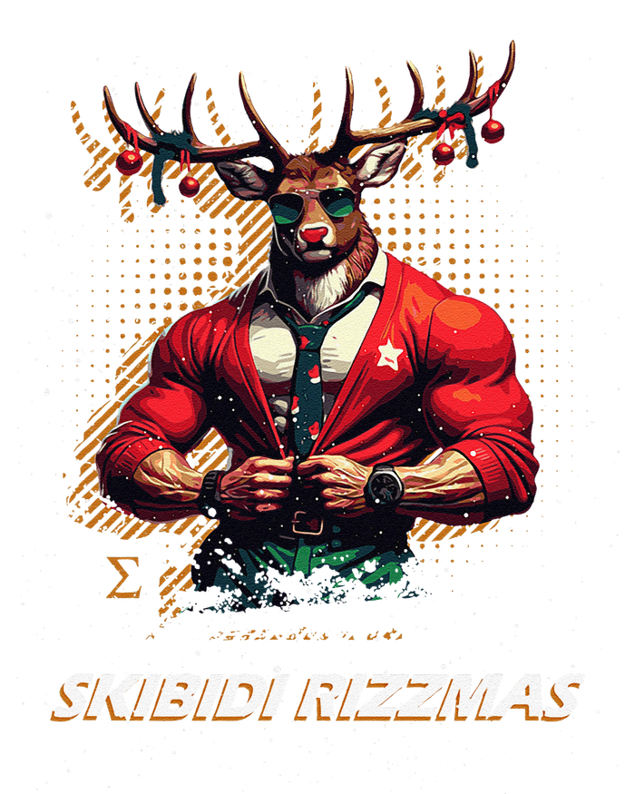 Skibid.I Rizzmas Bruh Sigma Reindeer Merry Christmas Xmas T-Shirt