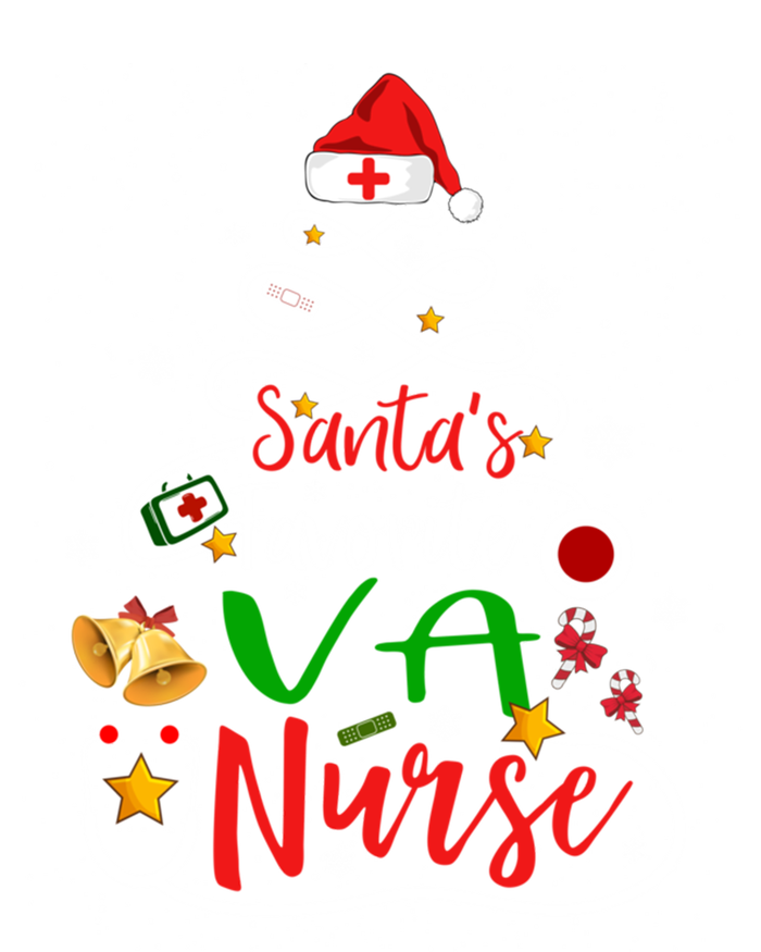 SantaS Favorite Va Nurse Christmas Nursing Tree Cute Gift T-Shirt