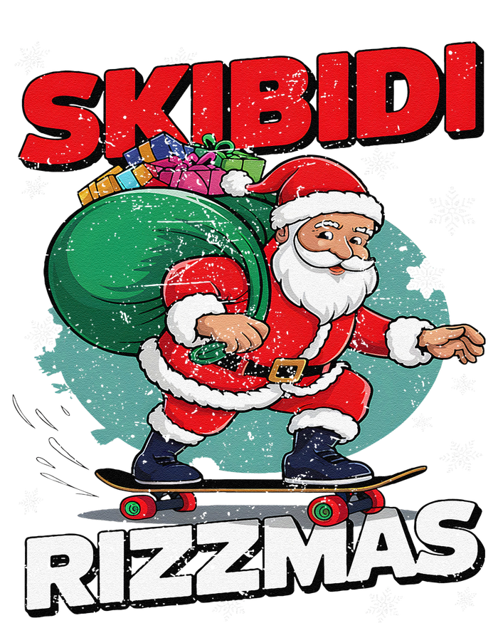 Retro Skibid.I Rizzmas Funny Santa Clause Skating Board Xmas Cooling Performance Crew T-Shirt