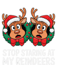 Funny Stop Staring At My Reindeers Boobs Ugly Gag Xmas Cooling Performance Crew T-Shirt