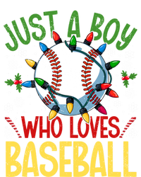 Just A Who Loves Baseball Christmas Lights Snowflakes Gift T-Shirt