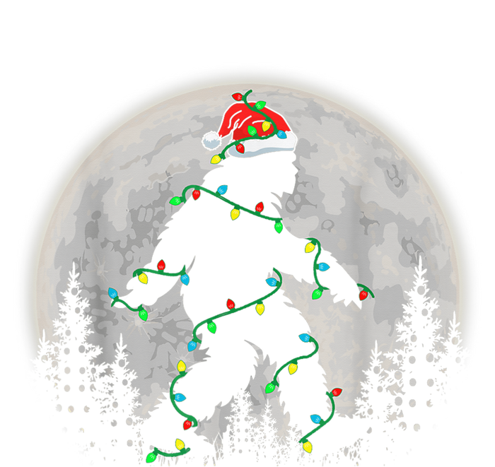 Bigfoot Santa Christmas Tree Lights Funny Xmas Sasquatch T-Shirt