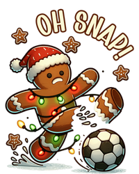 Oh Snap Gingerbreadman Christmas Soccer Women's Flannel Pajama Set