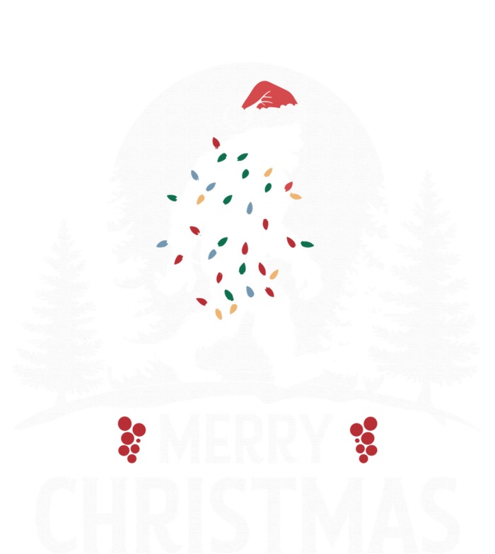 Santa Bigfoot Christmas Lights Funny Sasquatch Believe Xmas T-Shirt