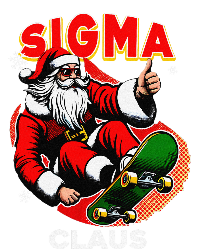 Retro Sigma Claus Funny Santa Clause Skating Board Xmas T-Shirt