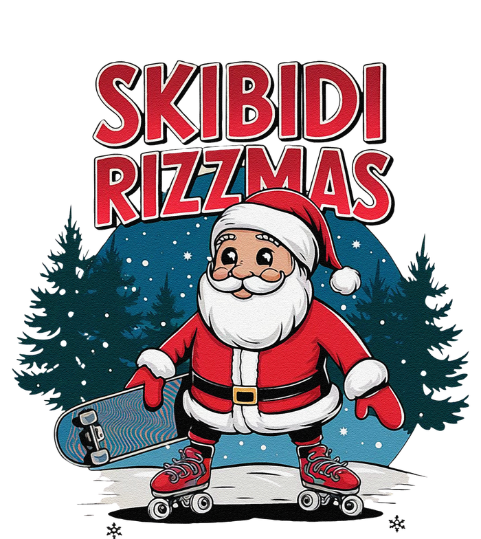 Retro Skibid.I Rizzmas Funny Santa Clause Skating Board Yupoong Adult 5-Panel Trucker Hat