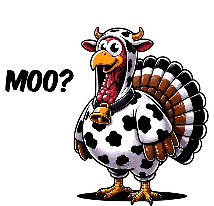 Turkey Moo Cow Funny Thanksgiving T-Shirt