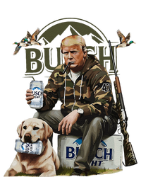 Retro Trump Hunting Deer Funny Beer Drinking Beer Hunting Softstyle Adult Sport Polo