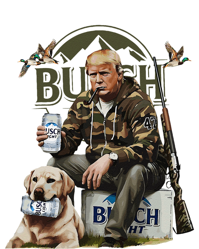 Retro Trump Hunting Deer Funny Beer Drinking Beer Hunting Softstyle Adult Sport Polo