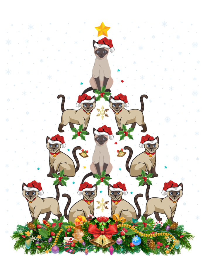 Siamese Cat Xmas Tree Gift Santa Hat Siamese Cat Christmas Gift Softstyle Adult Sport Polo