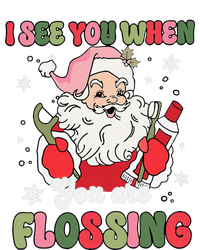 I See You When Flossing Christmas Dentist Xmas Flossing Button