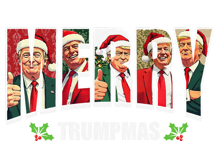 Merry Trumpmas Santa Trump Christmas Pajamas Funny T-Shirt