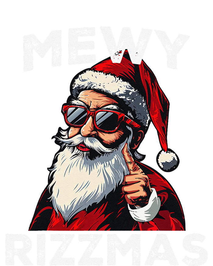 Mewy Rizzmas Funny Santa Mewing Joke Rizz Christmas T-Shirt